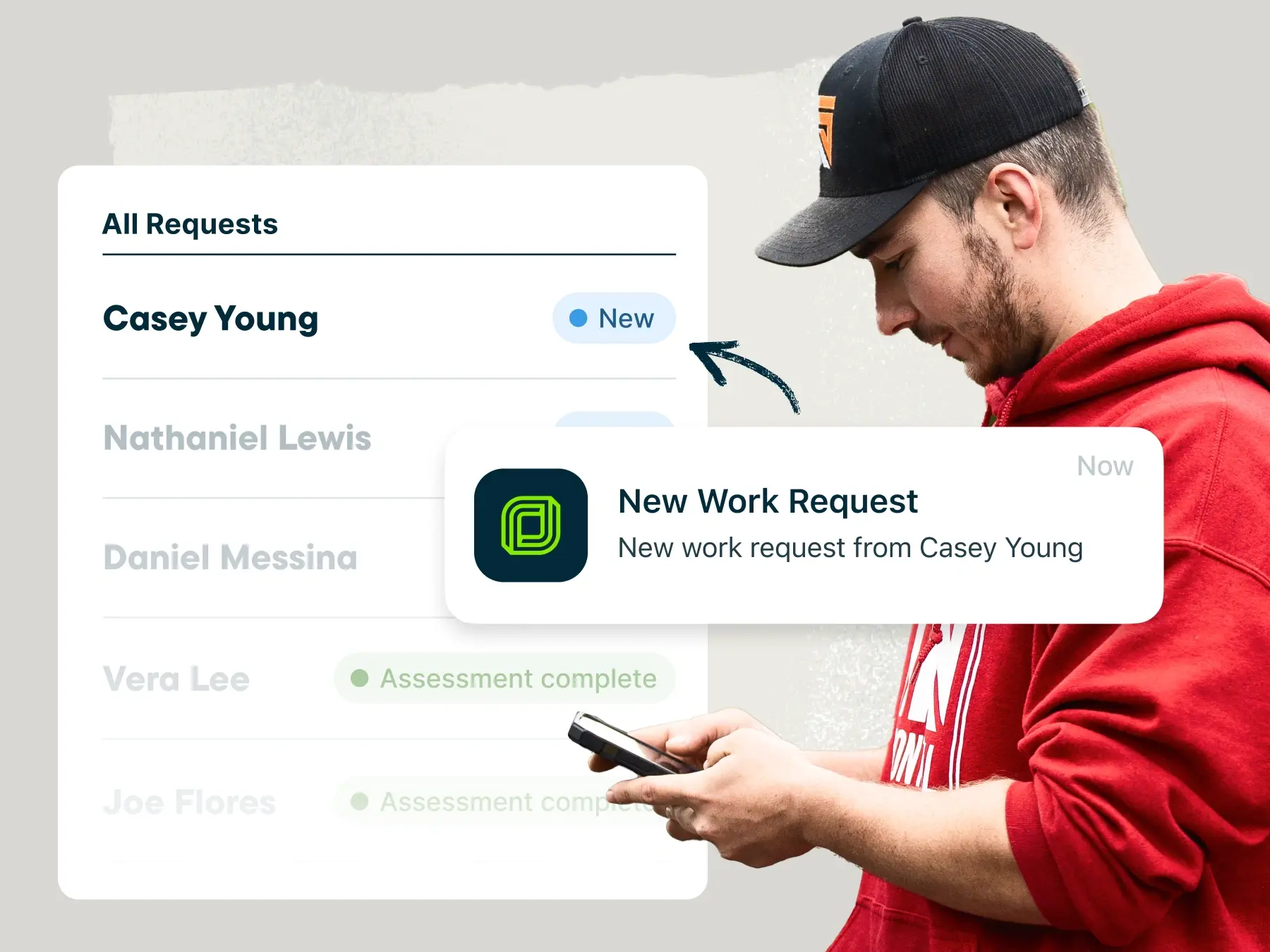 A man holding a cell phone