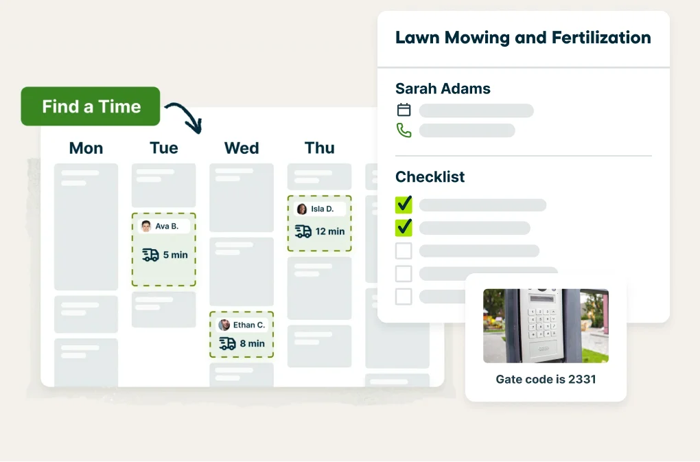 Scheduling and team coordination in Jobber